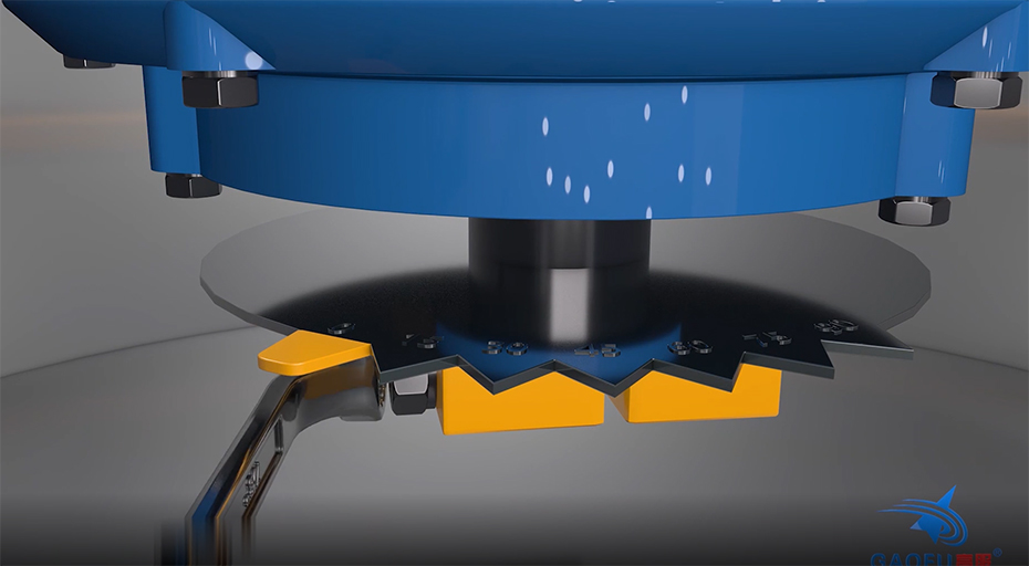 旋振筛下部重锤偏心块的调整方法图